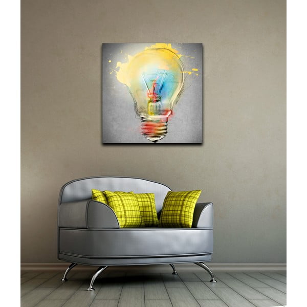 Lampadina immagine, 60 x 60 cm - Homemania Decor-image-1