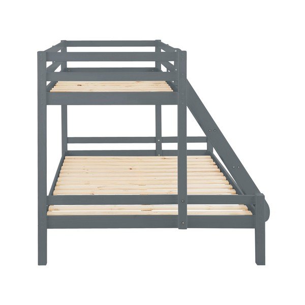 Letto a castello grigio in legno di pino Alpi2 - Støraa-image-3