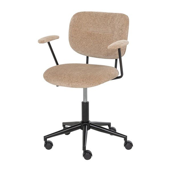 Sedia da ufficio beige imbottito Brint – WOOOD