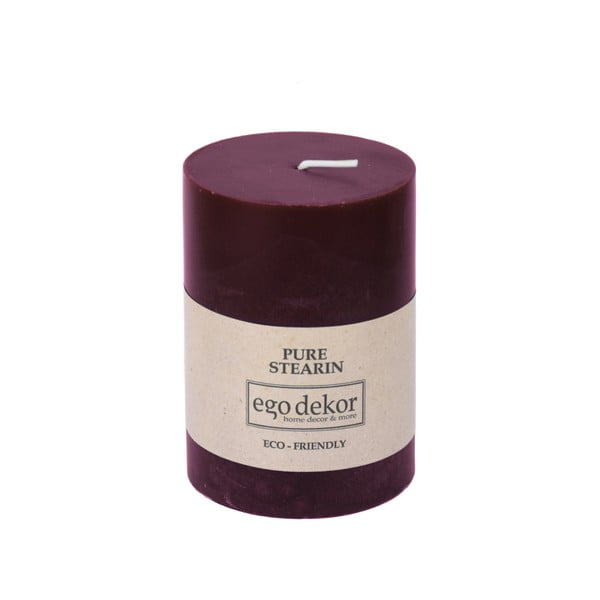 Candela Friendly rosso vino, durata di combustione 37 h Eco - Eco candles by Ego dekor