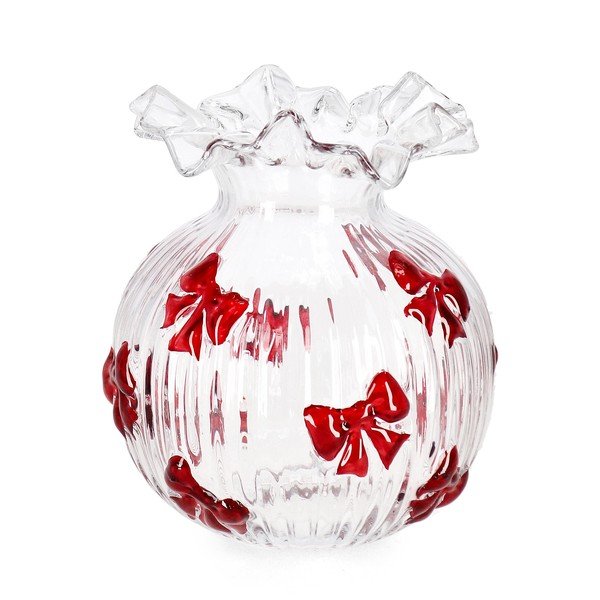 Vaso in vetro (altezza totale 20,5 cm) Halynor – Bizzotto