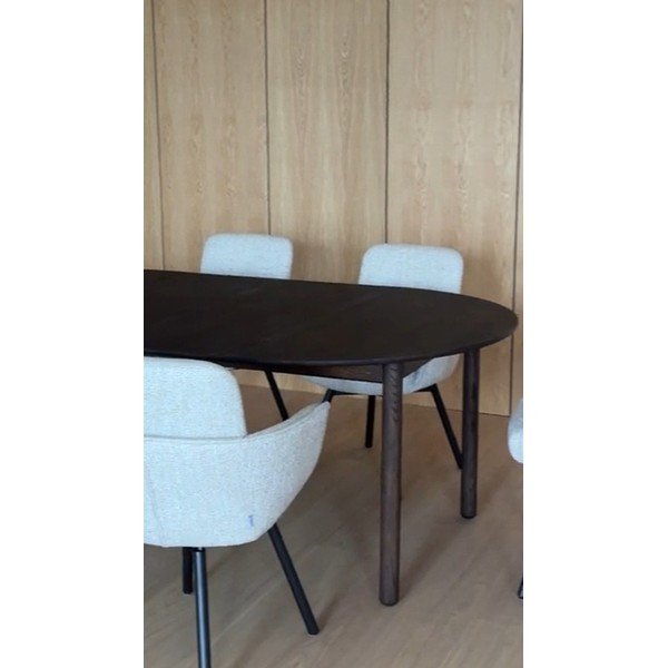 Tavolo da pranzo rotondo in rovere massiccio allungabile ø 120 cm Derrymore – Rowico-image-3