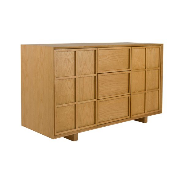Credenza di colore naturale in frassino massiccio 120x70x45 cm Raster – Zuiver-image-2
