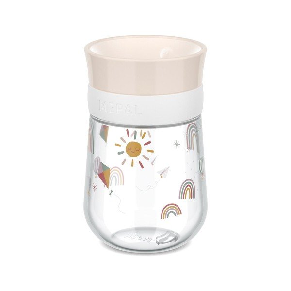 Tazza per bambini beige in plastica 300 ml Sunshine & Rainbow – Mepal