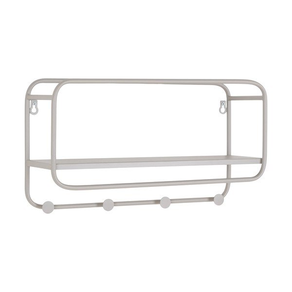 Appendiabiti da parete in metallo grigio chiaro con ripiano Feira - House Nordic-image-2