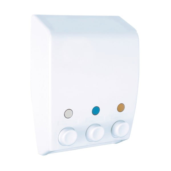 Distributore di sapone liquido triplo bianco Varese - Wenko