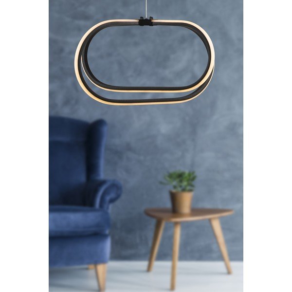 Lampadario LED nero in metallo ø 42 cm Loca – Squid Lighting-image-1