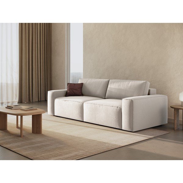 Divano letto beige 247 cm Jodie - Micadoni Home-image-1