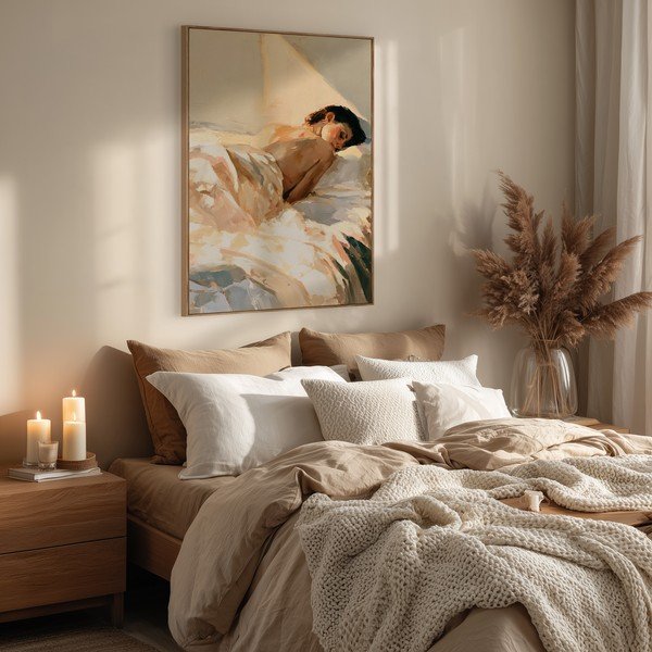 Dipinto stampato con cornice inclusa/dipinto su tela 70x100 cm Dreamy Rays – Styler-image-3