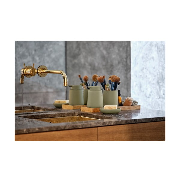 Tazza in gres verde per spazzolini da denti Nova One - Zone-image-1