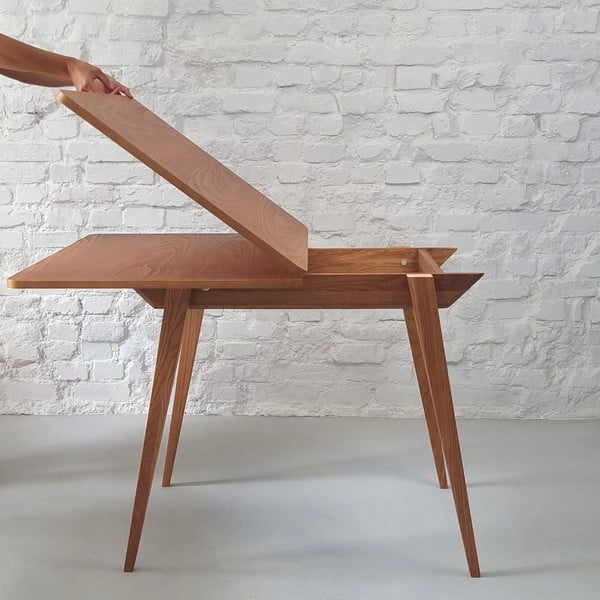 Tavolo da pranzo con piano effetto frassino allungabile 65x90 cm Envelope – Ragaba-image-2