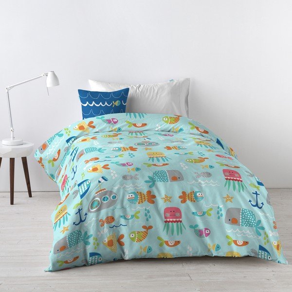 Biancheria da letto per bambini in cotone, 140 x 200 cm Sea Life - Moshi Moshi-image-1
