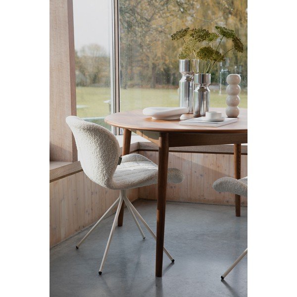 Tavolo da pranzo rotondo con piano effetto noce allungabile con estensione ø 120 cm Twist – Zuiver-image-2