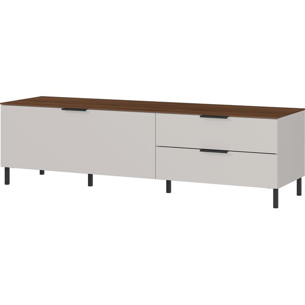 Tavolo TV grigio e beige in noce 164x47 cm California - Germania-image-1