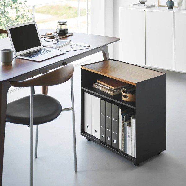 Carrello portaoggetti nero in metallo 60x59x35 cm Tower – YAMAZAKI-image-3