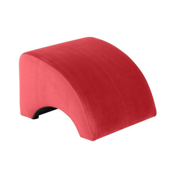 Pouf rosso in pelle scamosciata Brandford - Max Winzer