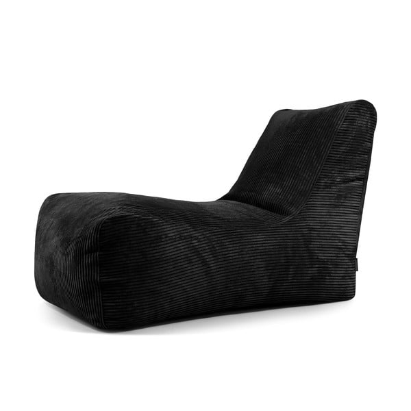 Puof a sacco nero con rivestimento in velluto a coste Lounge – SLOWDOWN