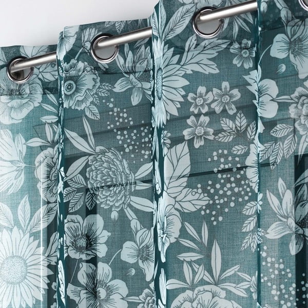 Tenda sottile blu in voile 140x280 cm Milady – douceur d'intérieur-image-1