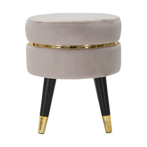 Pouf in velluto beige Paris - Mauro Ferretti-image-1