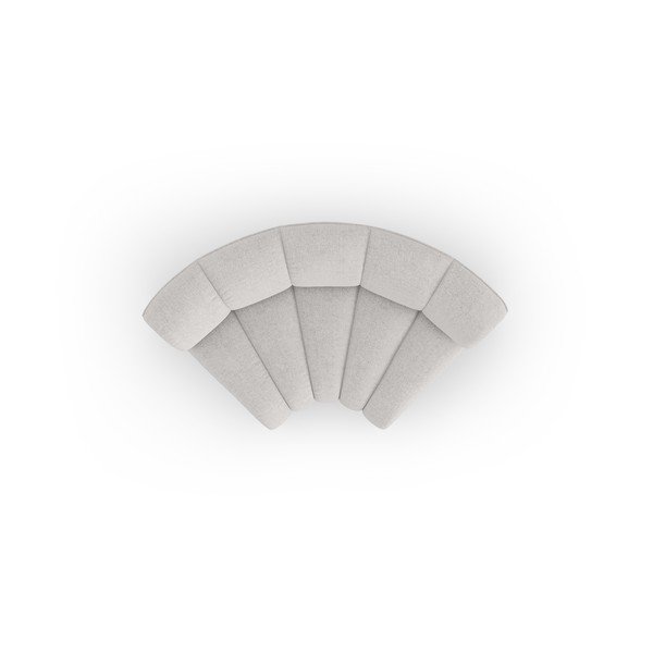 Parte divano componibile grigio chiaro con rivestimento in ciniglia e composizione variabile Lupine – Micadoni -image-2