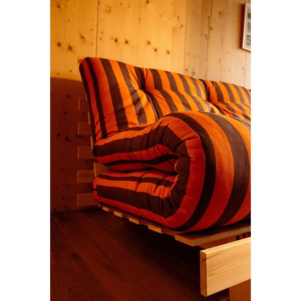 Poltrona stile futon/in legno arancione/marrone Roots – Karup-image-4