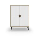 Mobile in rovere decorato in bianco e naturale 90x120 cm Nola - Marckeric