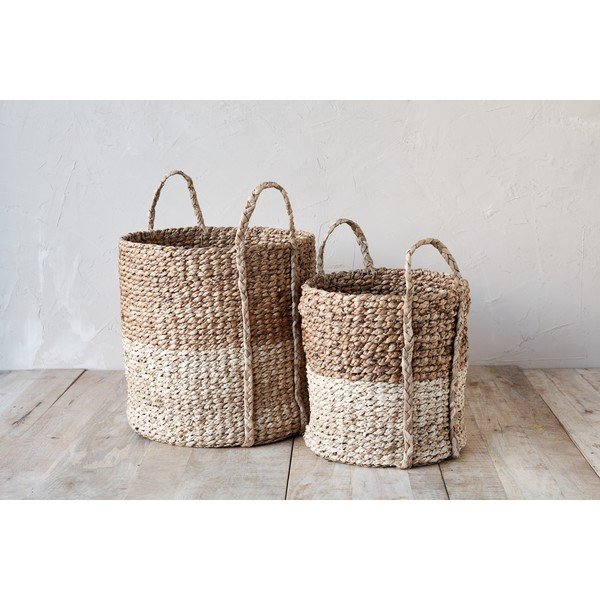 Cesto portaoggetti in tokozella e foglie di mais , ø 40 cm Nkomi - Nkuku-image-1