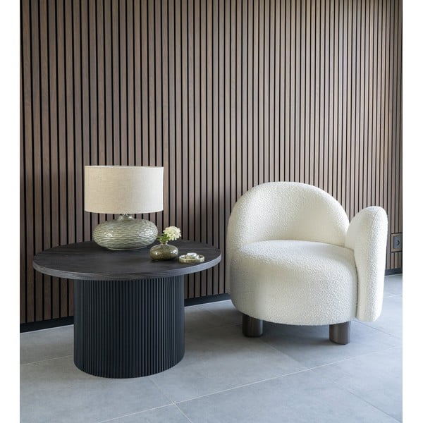 Tavolino rotondo marrone scuro effetto pioppo ø 80 cm Boavista - House Nordic-image-1