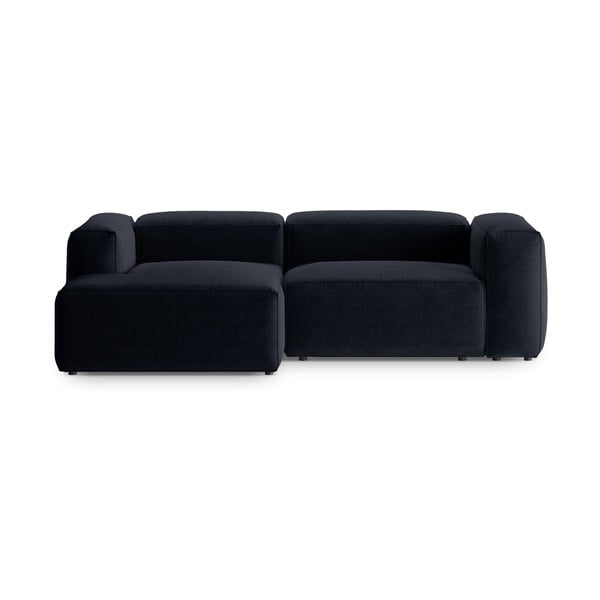 Divano angolare blu scuro (con penisola a sinistra/con chaise lounge) Bergamo – Cosmopolitan Design