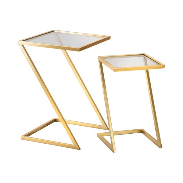 Set di 2 tavoli contenitori con piano in vetro 40x40 cm Zet - Mauro Ferretti-image-2