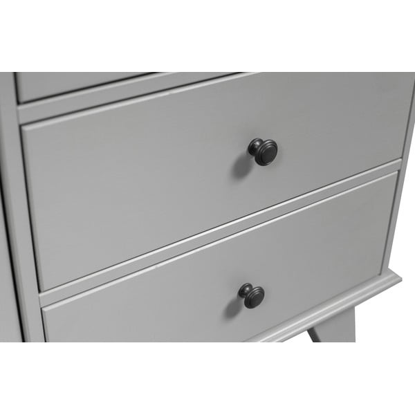 Armadio per bambini grigio chiaro in legno di pino 98x190 cm Lily - WOOOD-image-1