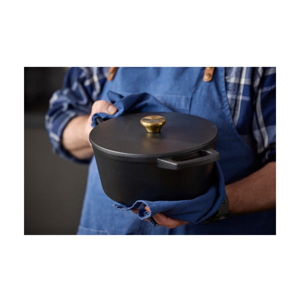 Pentola in ghisa con coperchio incluso adatta all'induzione 3,6 l – Holm-image-1