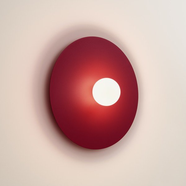 Lampada da parete burgundy in metallo ø 50 cm AKE – Thoro-image-3