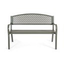 Panca da giardino color kaki in metallo Lizette – Bizzotto