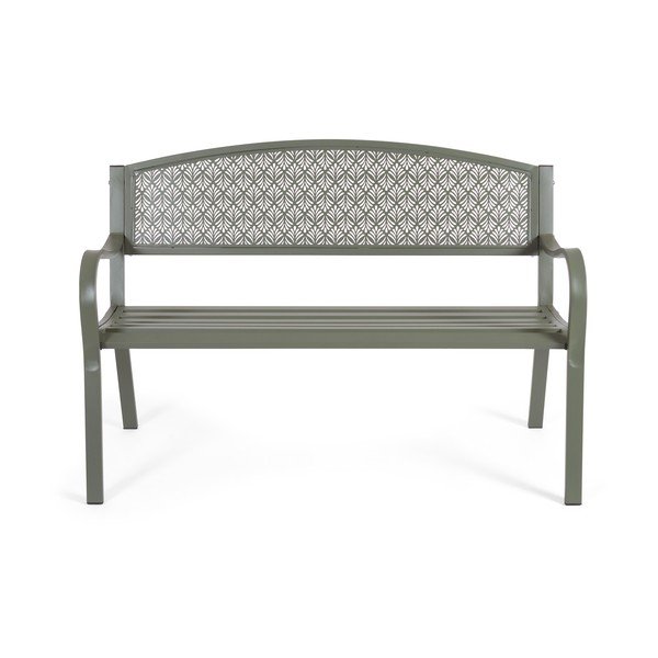 Panca da giardino color kaki in metallo Lizette – Bizzotto