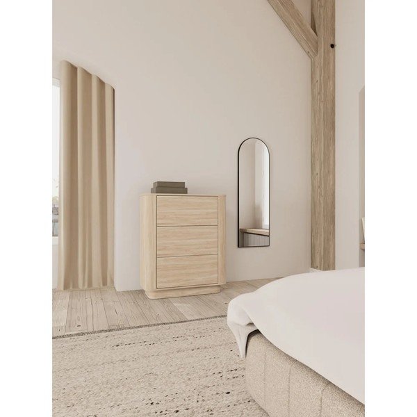 Credenza colore naturale chiaro con effetto rovere 90x107x40 cm Atmore – Actona-image-1