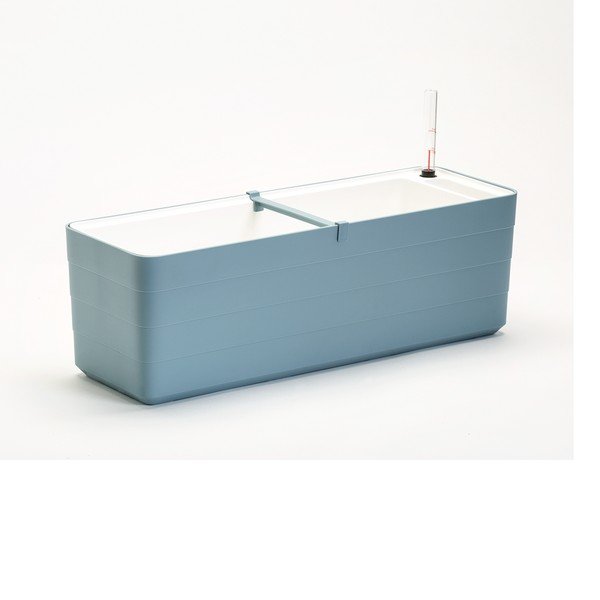 Fioriera autoinnaffiante bianca e blu, lunghezza 78 cm Berberis - Plastia