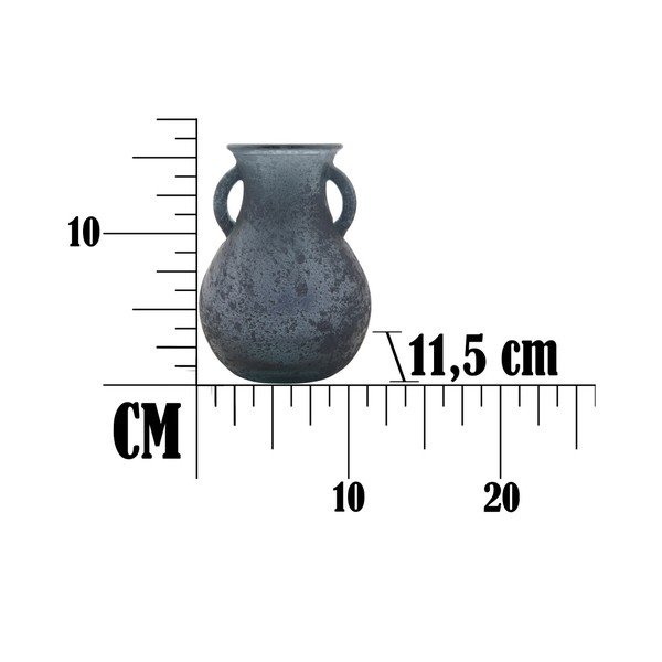 Modrá váza z recyklovaného skla Mauro Ferretti Anfora, ⌀ 11,5 cm-image-1