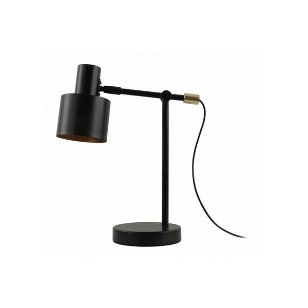 Lampada da tavolo nera con paralume in metallo (altezza 35 cm) Selvia II - GTV