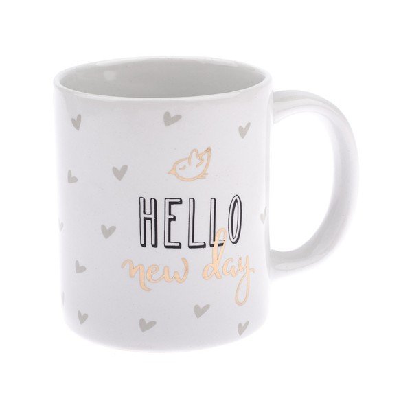 Tazza in porcellana Hello New Day, 320 ml - Dakls