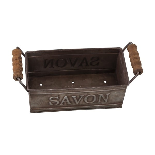 Dispenser di sapone in metallo grigio scuro - Antic Line-image-2