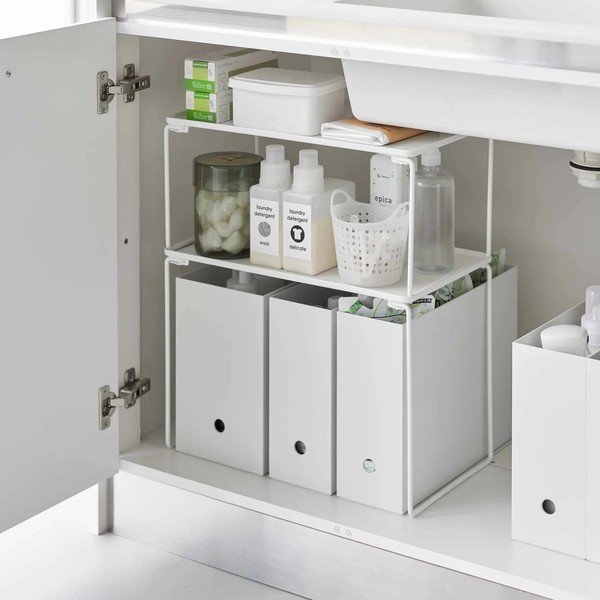 Ripiano aggiuntivo bianco in metallo 41x28 cm Tower – YAMAZAKI-image-2