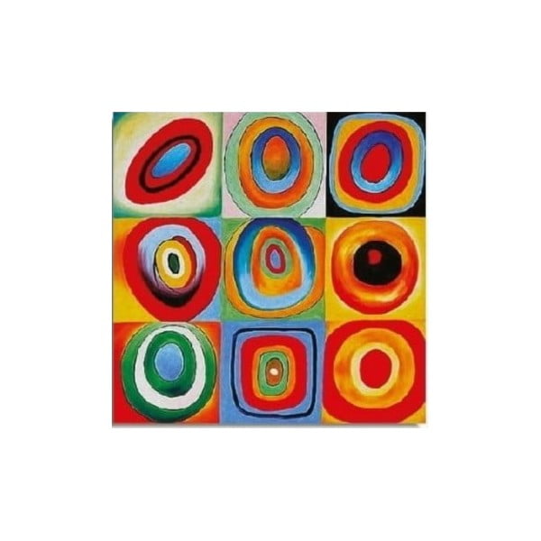 Riproduzione murale su tela, 45 x 45 cm Kandinsky - Wallity