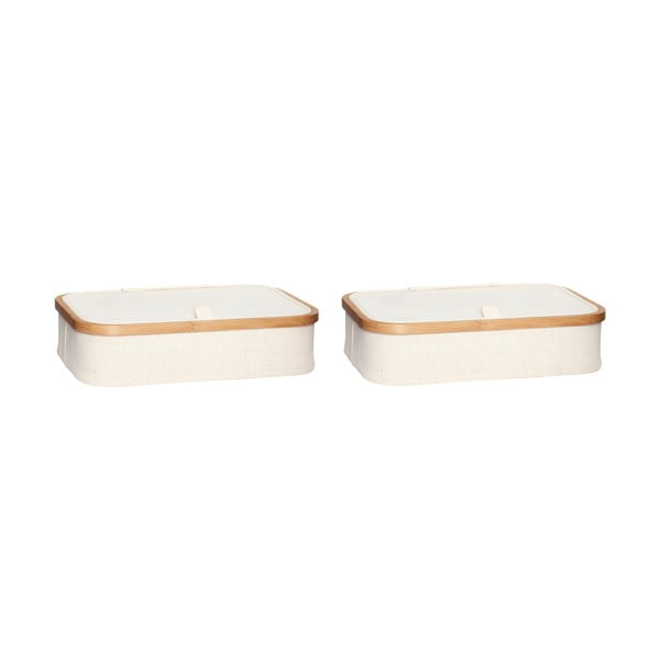 Set di 2 organizer in tessuto beige Bamboo Ecru - Hübsch