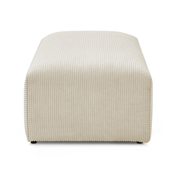 Poggiapiedi componibile beige con rivestimento in velluto a coste Megeve – Bobochic Paris-image-3