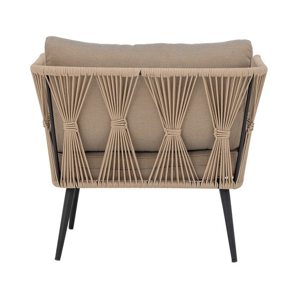 Poltrona da giardino imbottita beige Pavone - Bloomingville-image-3