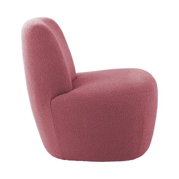 Poltrona rosa in tessuto bouclé Ada - Leitmotiv-image-3