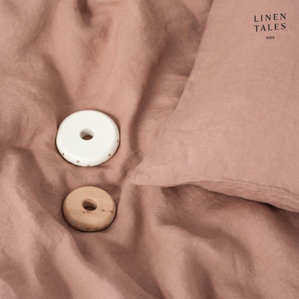 Biancheria da letto per bambini per letto singolo 140x200 cm Cafe Creme - Linen Tales-image-4