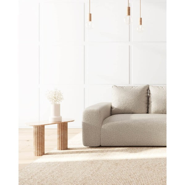 Divano angolare crema in tessuto bouclé (angolo destro) Feiro - MESONICA-image-4