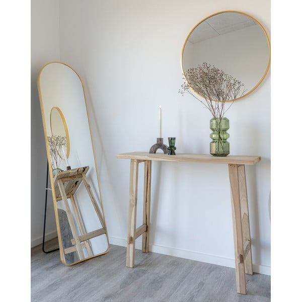 Consolle in legno di teak di colore naturale 30x90 cm Girona - House Nordic-image-1